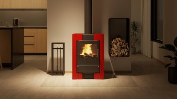 HS FLAMINGO krbová kamna ESPO II - červená