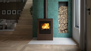 HS FLAMINGO krbová kamna EVENES - hnědá sametová