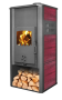 BLIST krbová kamna ROMA E s výměníkem - červená