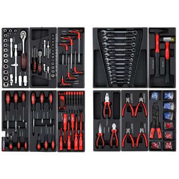 Kraft&Dele KD362 dílenská skříň na nářadí s 263 díly