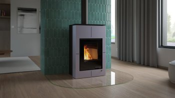 HS FLAMINGO krbová kamna AQUAFLAM VARIO SAPORO 11/5 kW - šedá - elektronická regulace