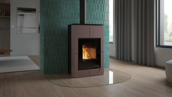 HS FLAMINGO krbová kamna AQUAFLAM VARIO SAPORO 11 kW - hnědá sametová (bez výměníku)