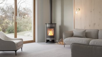 HS FLAMINGO krbová kamna MASTERFLAMME Medie I - šedá