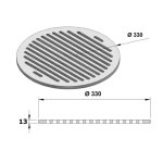 330 mm litinový rošt kulatý