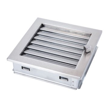 Krbová mřížka 16x32 cm, PREMIUM TREND broušená nerez s žaluzií