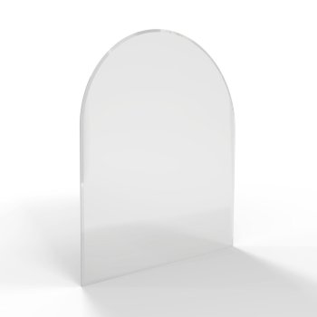 Sklo pod kamna - FLAMINGO Oblouk 1000x1200 mm, fazeta / R500 / 6 mm