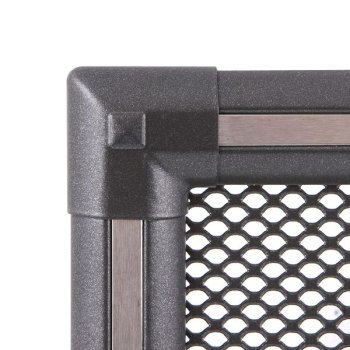Krbová mřížka 10x20 cm, PREMIUM EXCLUSIVE grafit / nerez
