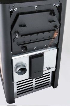 HAAS+SOHN krbová kamna ANDRUS s výměníkem barva černá, béžová dlažba