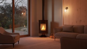 HS FLAMINGO krbová kamna MASTERFLAMME Medie II - hnědá - sametová