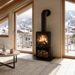 Krbová kamna NORDflam MODENA, 7,5 kW, černá