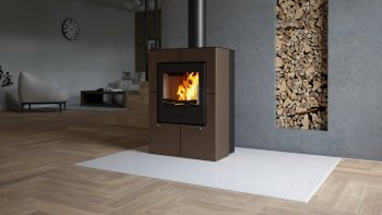 HS FLAMINGO krbová kamna EVENES - hnědá sametová