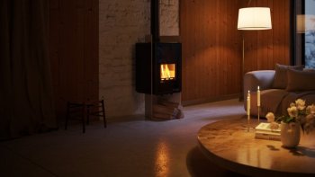 HS FLAMINGO krbová kamna DELUXE PULAU - krémová