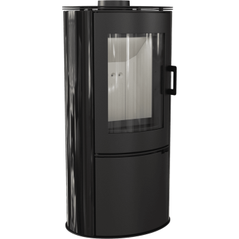 KRATKI krbová kamna KOZA AB s ocelovou horní deskou - černá kachle