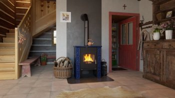 HS FLAMINGO kachlová kamna BALI - modrá