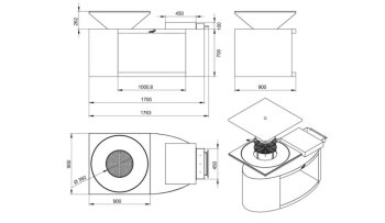 ARTISS Zahradní gril G3 Grafit s deskou z uhlíkové oceli