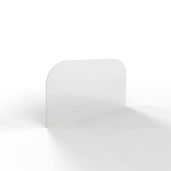 HS Flamingo sklo pod kamna - Oblouk 1000x550 mm / 2xR200 / 6 mm