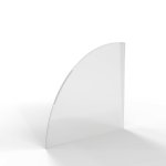 Sklo pod kamna - FLAMINGO Výseč 1000x1000 mm, fazeta / 6 mm