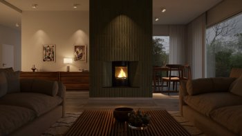 HS FLAMINGO krbová vložka AQUAFLAM 12 PANORAMA s výměníkem a základní regulací