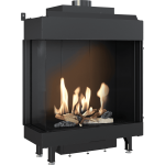 KRATKI Krbová plynová vložka LEO 76/62/G31/37MBAR na propan, levé prosklení