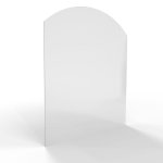 HS Flamingo sklo pod kamna - Oblouk 1000x1200 mm / R725 / 6 mm