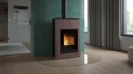HS FLAMINGO krbová kamna AQUAFLAM VARIO SAPORO 11/7 kW - hnědá sametová