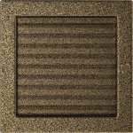 Krbová mřížka 22x22 BASIC staré zlato s žaluzií