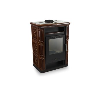 Kachlová kamna NORDflam ARTA, 6 kW, hnědá