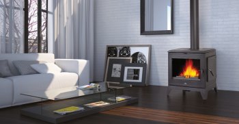 Krbová kamna BRONPI DERBY 14, 14 kW, černá