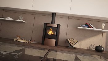 HS FLAMINGO krbová kamna AMOS - hnědá sametová