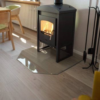 Sklo pod kamna - FLAMINGO Šestihran 1000x1000 mm, fazeta / 6 mm