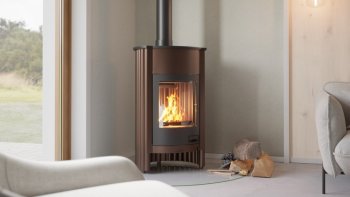 HS FLAMINGO krbová kamna MASTERFLAMME Grande I - hnědá - sametová