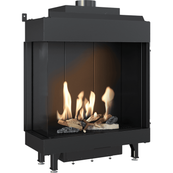 KRATKI Krbová plynová vložka LEO 76/62/G20 na zemní plyn, levé prosklení