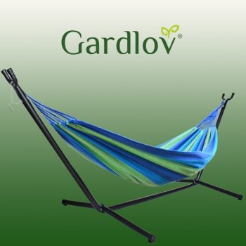 GARDLOV 10198 Zahradní houpací síť 200x150cm s rámem