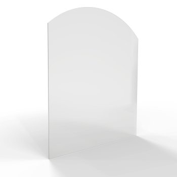 HS Flamingo sklo pod kamna - Oblouk 1000x1200 mm / R725 / 6 mm