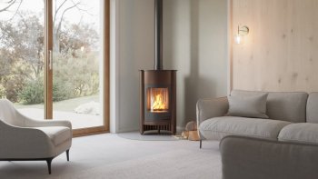 HS FLAMINGO krbová kamna MASTERFLAMME Grande I - hnědá - sametová