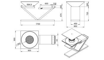 ARTISS Zahradní gril G5 Corten s deskou z nerezové potravinářské oceli