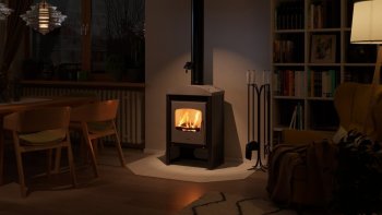 HS FLAMINGO krbová kamna STAVANGER - černá/šedá