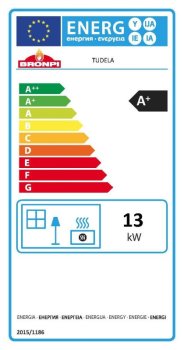 Krbová kamna BRONPI TUDELA s troubou, 13 kW, černá