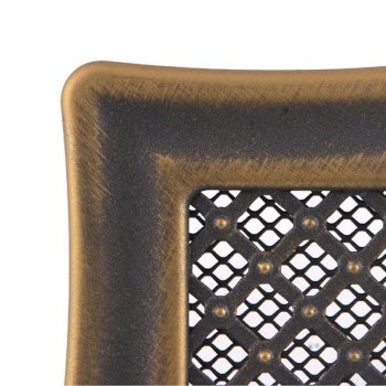 Krbová mřížka 10x20 cm, PREMIUM DECO zlatá patina