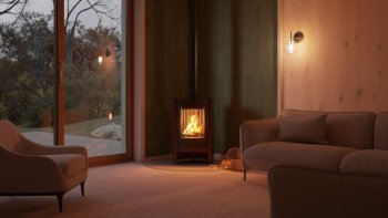 HS FLAMINGO krbová kamna MASTERFLAMME Piccolo I - hnědá - sametová