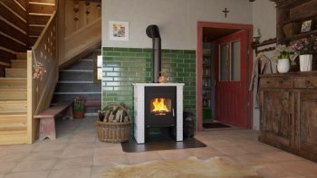 HS FLAMINGO kachlová kamna BALI - bílá