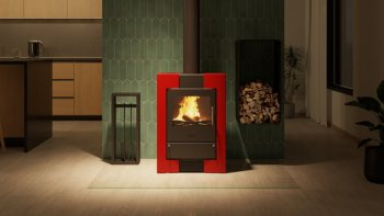 HS FLAMINGO krbová kamna ESPO II - červená
