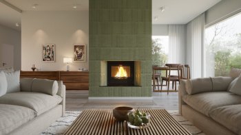 HS FLAMINGO krbová vložka AQUAFLAM 25 ROVNÁ s výměníkem a základní regulací