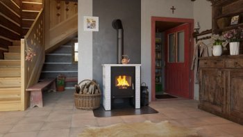 HS FLAMINGO kachlová kamna BALI - bílá