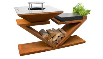 ARTISS Zahradní gril G5 Corten s deskou z nerezové potravinářské oceli