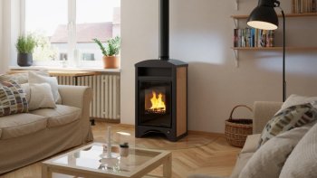 HS FLAMINGO krbová kamna AQUAFLAM VARIO BARMA 11/5 kW - Javor - elektronická regulace