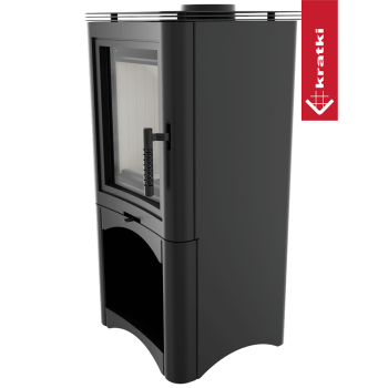 KRATKI krbová kamna KOZA K5 s úložným prostorem - černá