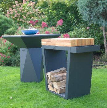 ARTISS Zahradní gril G1 Grafit s deskou z nerezové potravinářské oceli