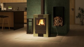 HS FLAMINGO krbová kamna ESPO II - olivová