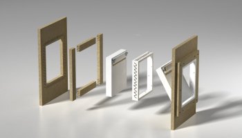 SILADOR revizní dvířka pro krby - 40 × 30 cm - instalace na šířku